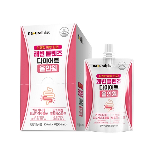 내츄럴플러스 <b>쾌변</b> 클렌즈 다이어트 올인원 100ml x 7개입, 4개