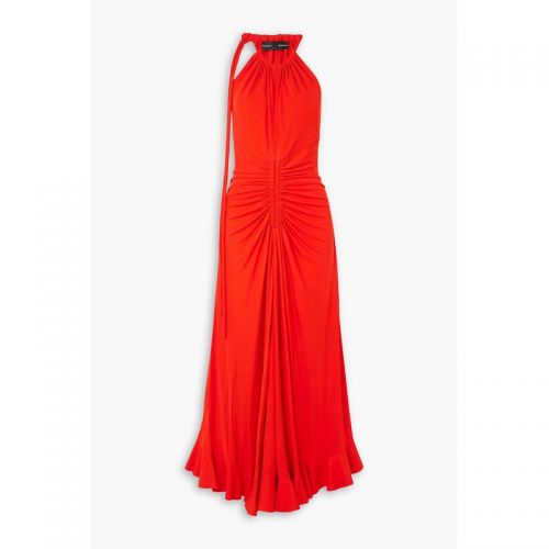 PROENZA SCHOULER Ruched jersey-crepe halterneck maxi dress