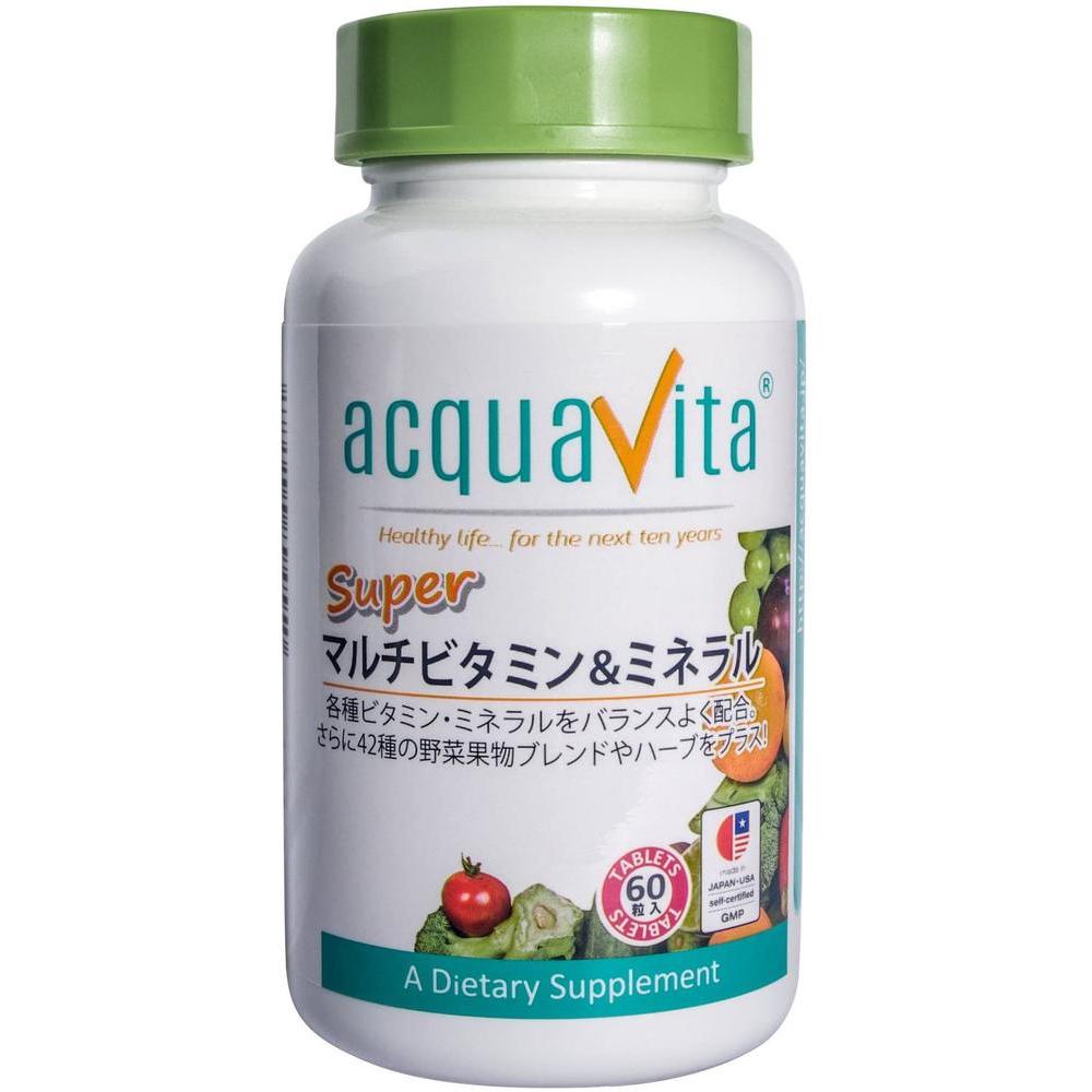 Aqua Vita 일본직구 <b>아쿠아비타</b> 종합 <b>비타</b>민 미네랄 60정  1개