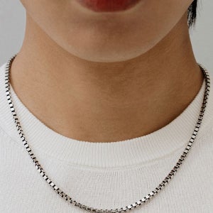 [티오유] NPM004 Bold Box Chain Necklace