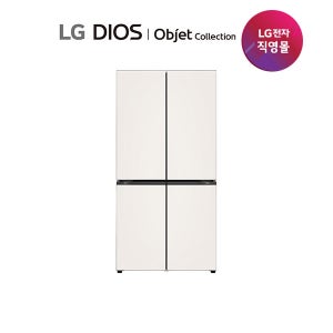 LG전자 LG디오스 오브제 글라스 4도어 냉장고 1등급 H875GBB011 색상 택1