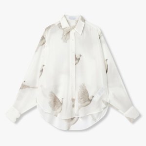 [롯데백화점] 스텔라맥카트니 [공식50프로할인]  STELLA McCARTNEY  버드 오버사이즈 실크 셔츠 (2415108505) LE1219891285