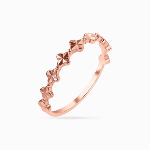 모아르 14K 제린 클로버 컷팅 반지