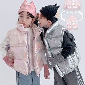 [MADE] 홀로그램 오로라 패딩 (2way), 남자아이 아동복 유아 의류 어린이 키즈 주니어 초등 남아옷 쇼핑몰 베리클로젯