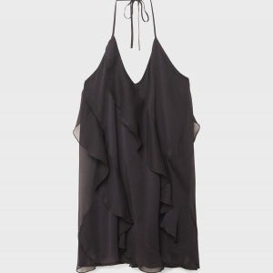 스트라디바리우스 페미닌 러플 미니 홀터넥 오픈백 원피스 8187/987 BLACK_P0188187987BLACK