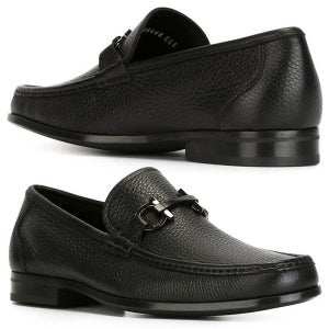 [페라가모] 25FW 그랜디오소 GRANDIOSO 은장 더블 간치니 로퍼 블랙 0642848_173289