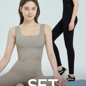 홈트레이닝 플렉스 홈트기구 에어핏 퍼펙션 스포츠고무밴드 브라탑+레깅스 세트