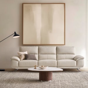 미유모어 3.5인 가죽 소파