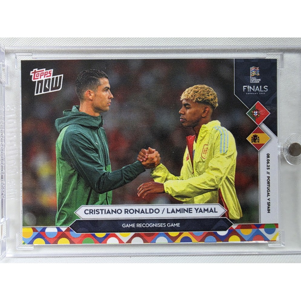 2025 TOPPS NOW 탑스 나우 라민 야말 크리스티아누 호날두 UEFA 네이션스컵 유럽 축구 카드  1개