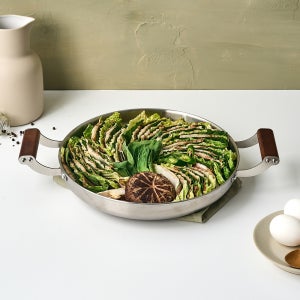 [모던하우스]매일쓰는 다크우드 스텐 전골냄비 28CM 인덕션가능 CK0125033