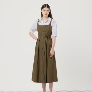 [CC collect] [AK분당점] [씨씨콜렉트] 벨티드 버튼업 슬리브리스 원피스_C253MSE003