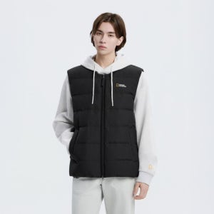 내셔널지오그래픽 N254UDV920 헤론 U넥 경량 구스 다운 베스트 BLACK