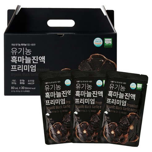 유기농마루 유기농 흑마늘진액 프리미엄 80ml x 30포, 1개