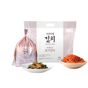 조선호텔 [조선호텔김치] 조선호텔 특제육수 포기김치 4kg + 열무김치 1.5kg