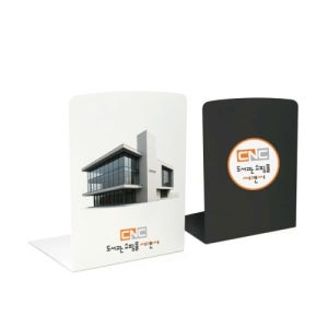 L형  커스텀 UV 컬러 인쇄  미니멀 철재 북앤드 책꽂이 2개 1세트 구성