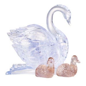 [팬시토이] 크리스탈 3D 퍼즐 백조 가족 1세트 키덜트 조립 입체 장식품 집들이 장난감 생일선물