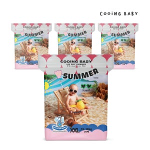 쿠잉 summer 에어드라이 팬티 기저귀 점보(XXL) 20매x 4팩