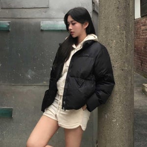 내셔널지오그래픽 [나나 패딩] N254WDW870 여성 하이넥 구스다운 점퍼 BLACK