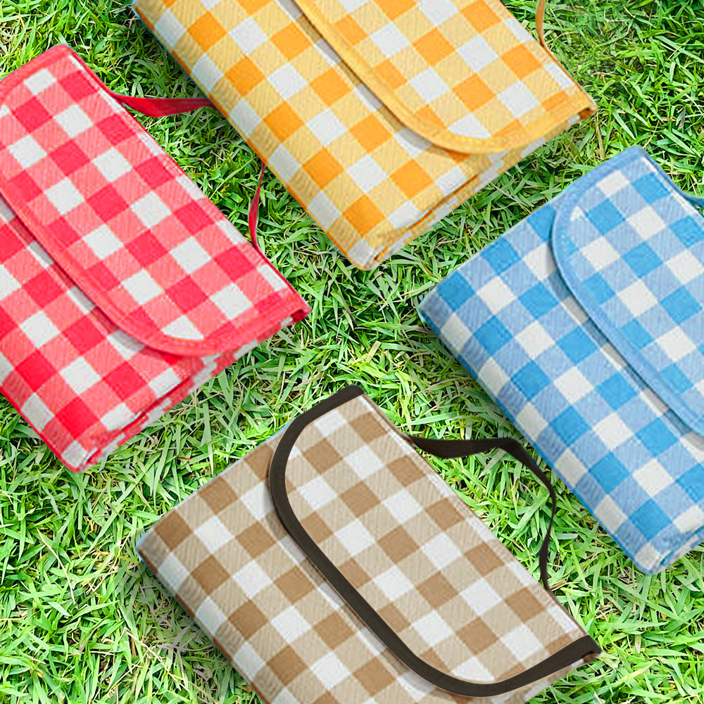 루아즈 LUAZ 휴대용 야외 방수 감성 피크닉 돗자리 매트  LUAZ-DO L(대형), 옐로우체크