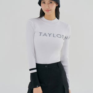 [테일러메이드]여성 로고 포인트 골지 하이넥 니트 TWSHM7123-102 Z3012300520