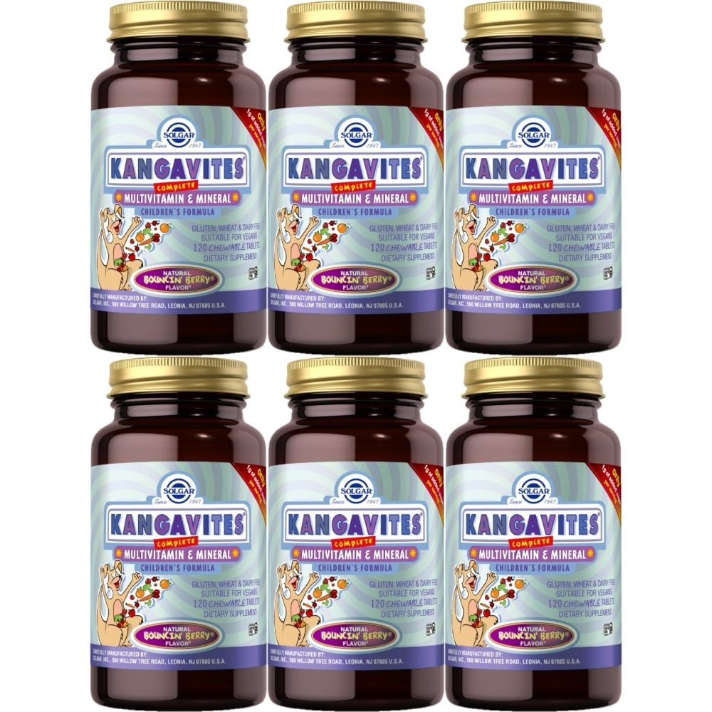 솔가 어린이 캉가비테스 <b>칠드런스 멀티비타민 미네랄</b> 츄어블  6개  120정