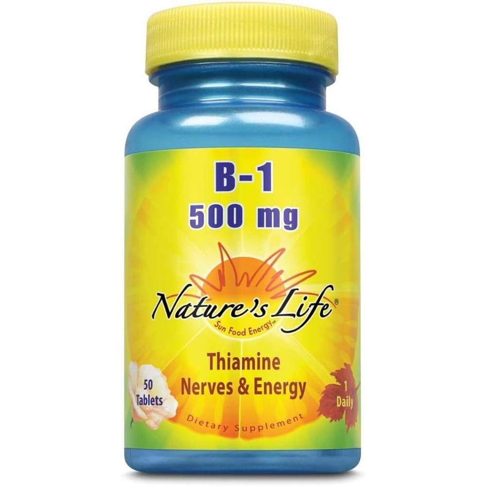 Nature’s Life 일본직구 해외직구 네이처스라이프 <b>비타민 B1</b> 50개 탭 500mg  사이즈  1개