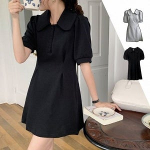 [하프클럽]카라 호텔 여행 심플 원피스 무난한