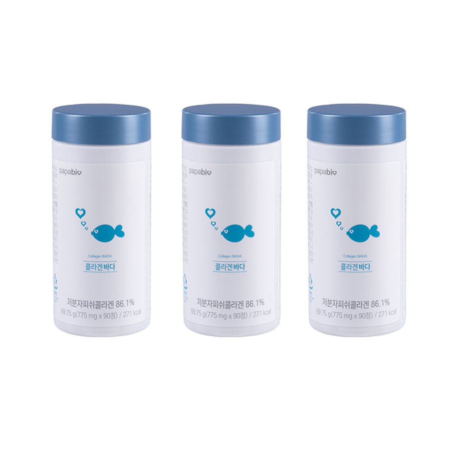 [파파비오] 저분자 <b>피쉬콜라겐</b> 펩타이드 <b>콜라겐</b>바다 고함량 <b>콜라겐</b> 1일 2,000mg 3박스(3개월분)