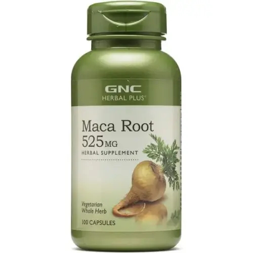 GNC Herbal Plus Maca Root <b>525mg</b>, 100 Capsules, Supports Vitality