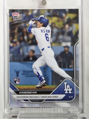 2025 TOPPS NOW 탑스 나우 김혜성 루키 첫 홈런 LA 다저스 MLB 메이저리그 야구 카드