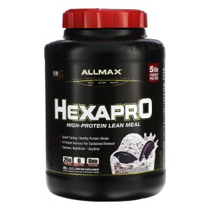올맥스 <b>헥사프로</b> 하이 <b>프로</b>틴 린 밀 <b>쿠키앤크림</b> 2.27kg