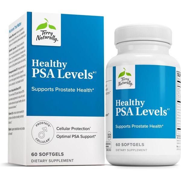 <b>테리 내추럴리</b> 건강한 PSA <b>수치</b> 균형 지원 건강 보조식품 커큐민 강황 필수 오일 포도씨 추출물 함유 60 소프트젤  <b>테리 내추럴리</b> 건강한 PSA <b>수치</b> - 균형 지원 건강