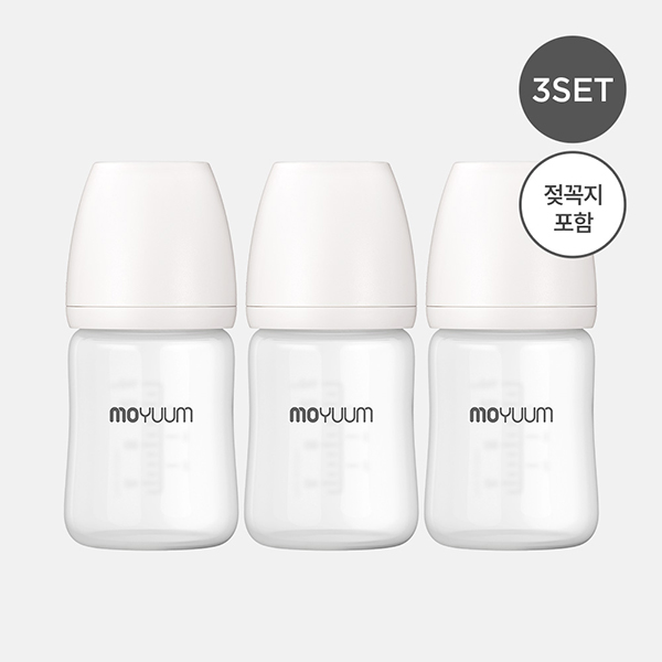 모윰 실리콘 코팅 유리젖병 150ml 트리플팩