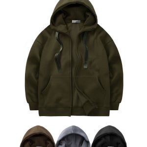 [고스트리퍼블릭] 오버 스트랩 프린팅 오버핏 기모 후드집업 GHZ-262 GHZ-262