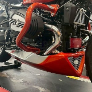 [세트상품]  BMW 모토라드 R12/R12 나인티 디케이디자인 엔진 가드 & 카페 벨리 패널 언더 카울 세트 BR12010+BR12012