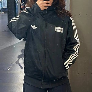 아디다스 오아시스 투어 한정판 남성용 파이어버드 트랙탑 저지 져지 집업 자켓 블랙 KT3456 KF3495