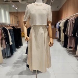 [라인어디션](N854) 여성 메쉬 블라우스 셋업 나시 원피스 NWOPPF3300