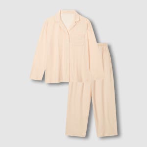 [자주] 여 피치스킨 체크 10부 파자마 세트 - 다크 핑크 (J215401016)