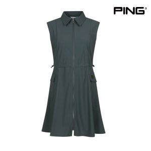 핑 PING 여성 집업 카라 민소매 원피스 121D2JO551 KH 골프 원피스 스포츠