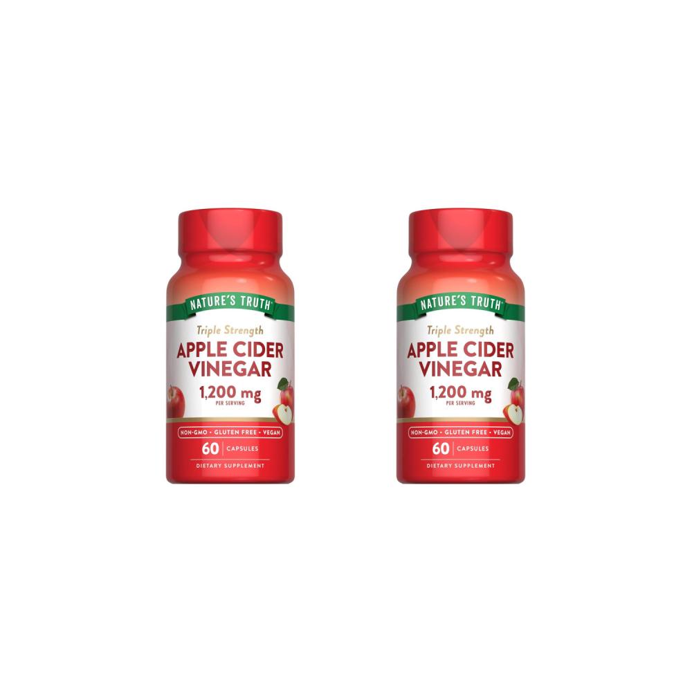 Nature’s Truth <b>네이처스 트루</b> 애플 사이다 식초 1200mg 60캡슐 2팩  2개