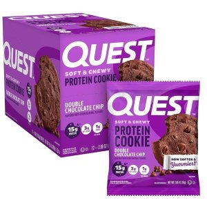 퀘스트 Quest 과자 프로틴 쿠키 더블 초콜릿칩 58g 12팩