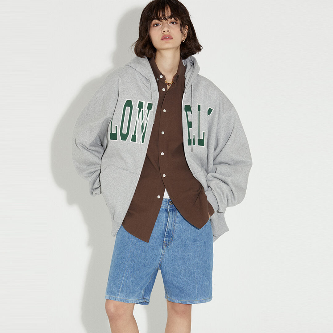 [노앙] LONELY/LOVELY FLUFF HOODIE ZIP-UP GRAY