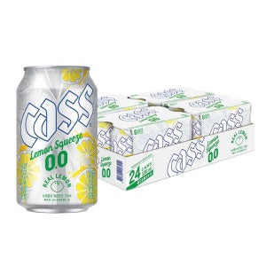 카스 0.0 레몬스퀴즈 제로 330ml x 24캔 논알콜 무알콜맥주맛