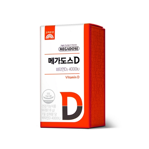 고려은단 메가도스D 비타민D3 4000IU 200mg x 90정, 1개