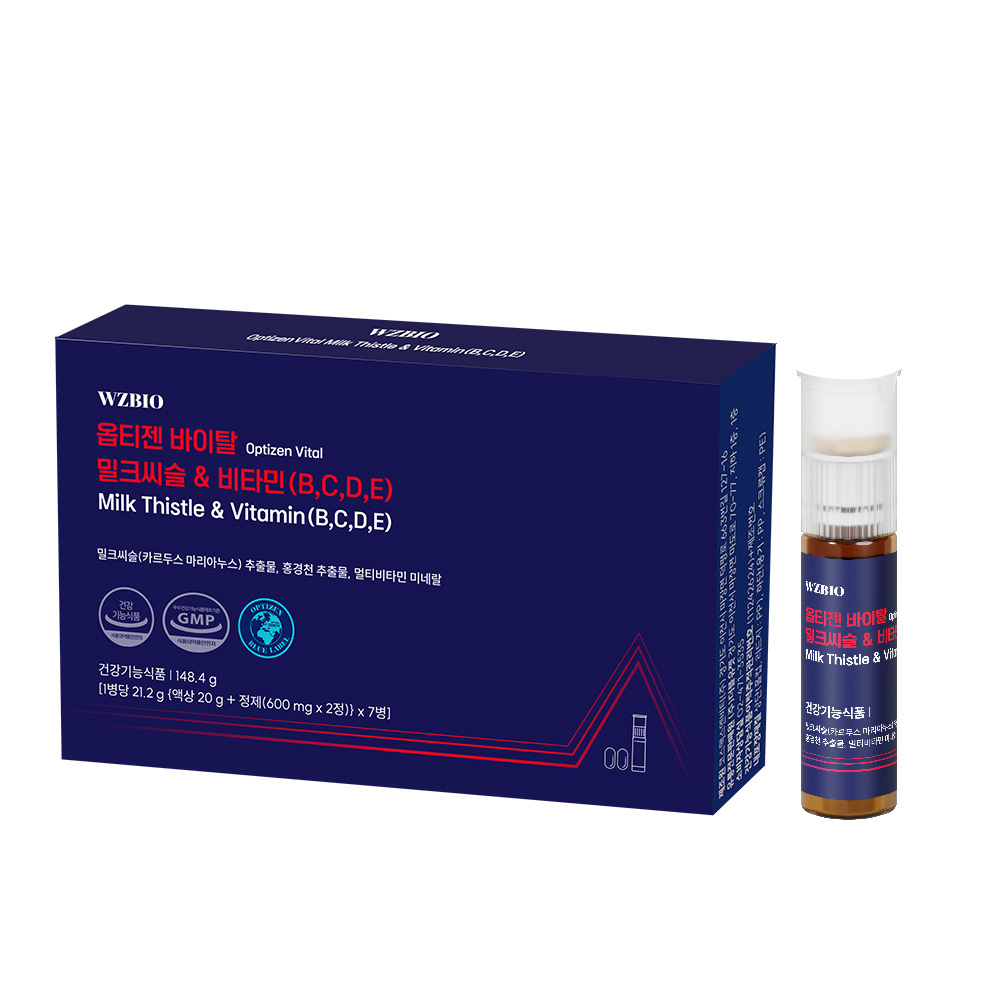 더블유젯바이오 옵티젠 바이탈 밀크씨슬 비타민 (액상 20g + 정제 600mg x 2정) x 7개입, 1개