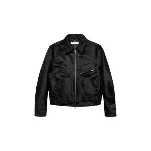 [NO MAINTENANCE : 노 메인터넌스] AERO POLY HAIR COW LEATHER JACKET BLACK