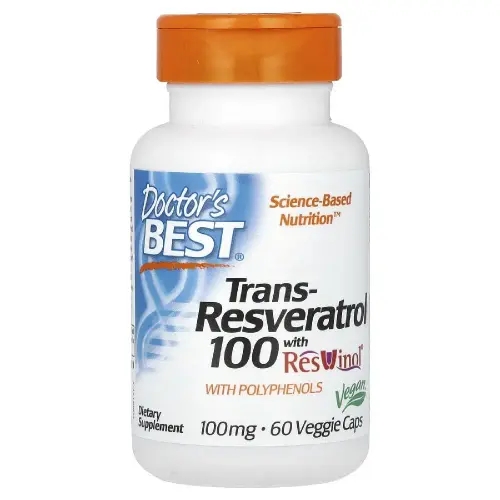 닥터스베스트 <b>트랜스 레스베라트롤 100mg</b> ResVinol 폴리페놀 함유 베지캡슐 60정