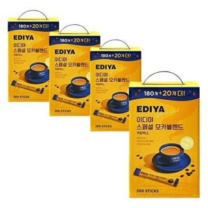 [셀러허브 식품]무료배송 이디야 스페셜 모카 블랜드믹스 200티 4개