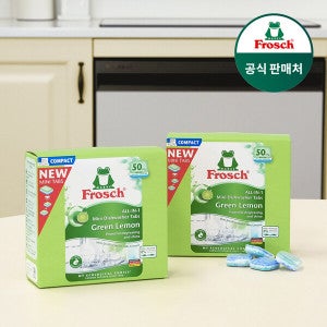 프로쉬 (현대Hmall)매일배송 프로쉬 독일 식기세척기세제 미니 50개입 2개+수세미