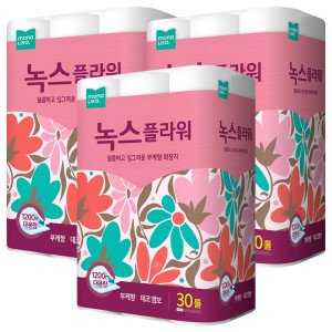 모나리자 모나리자 플라워 2겹 40m30 3개 /롤휴지 두루마리휴지